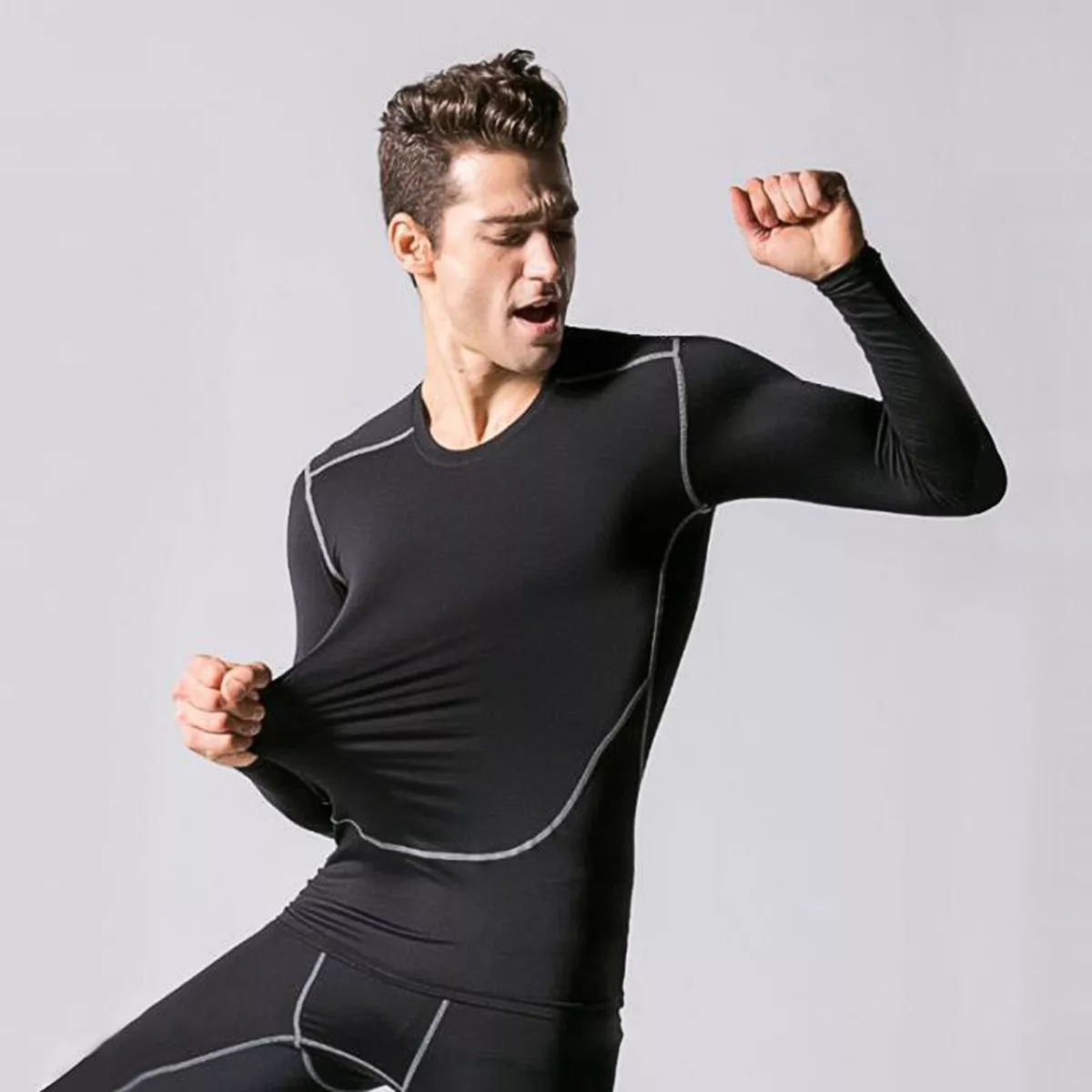 Ropa Deportiva Conjuntos Deportivos Licras Hombre 3 Piezas Talla G