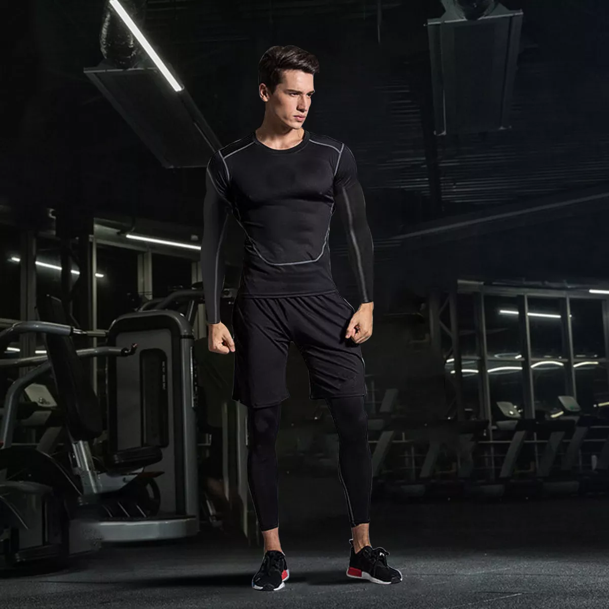 Ropa Deportiva Conjuntos Deportivos Licras Hombre 3 Piezas Talla G