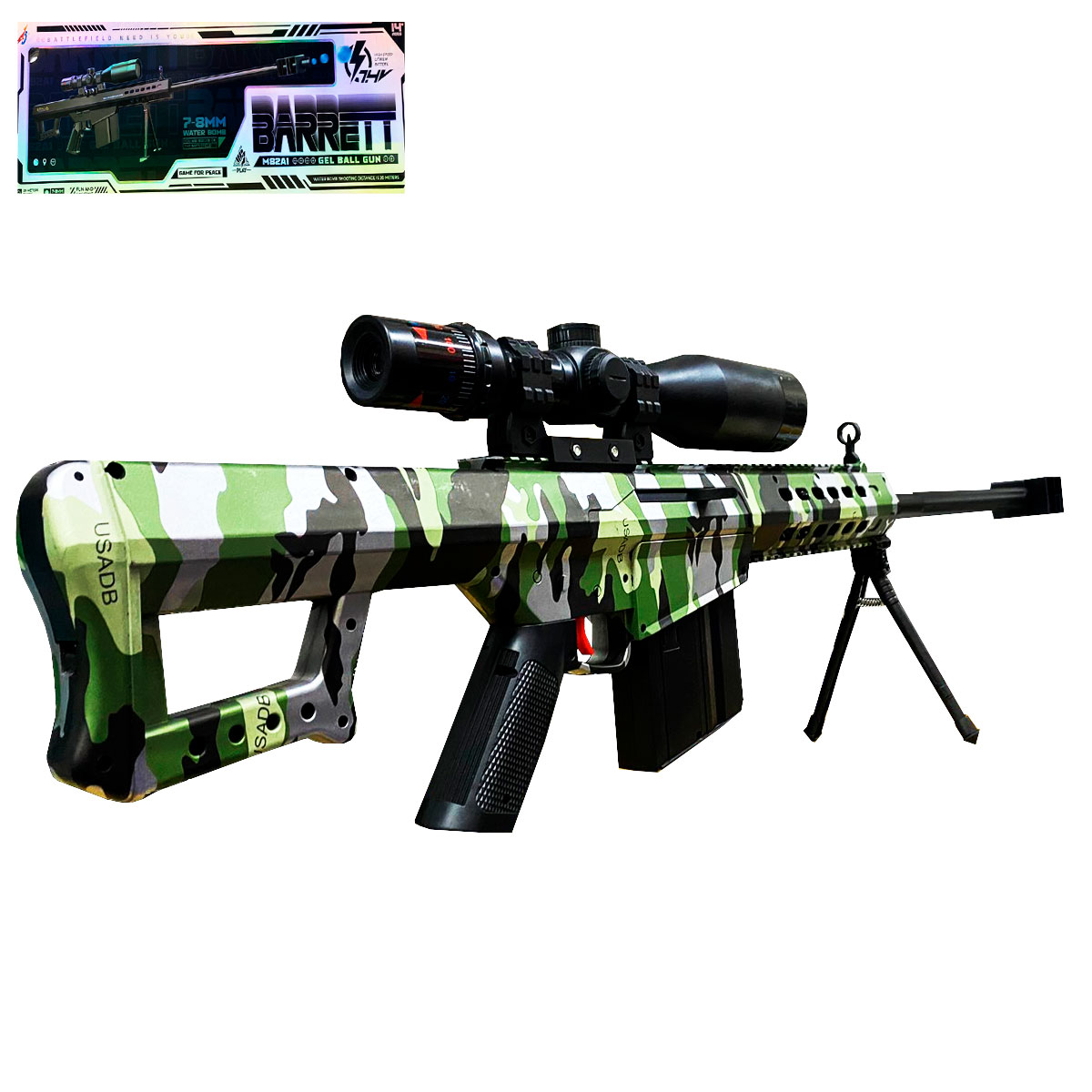  Pistola De Hidrogel Le Monde Semi Automatica Rifle Barret 017C