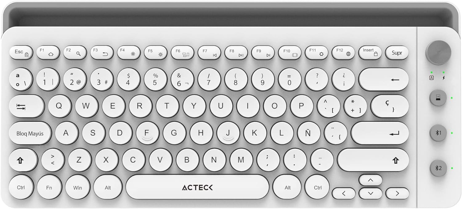 TECLADO ACTECK WIFI UNY COMP TI685 BLANCO BLUETOOTH AC-934190