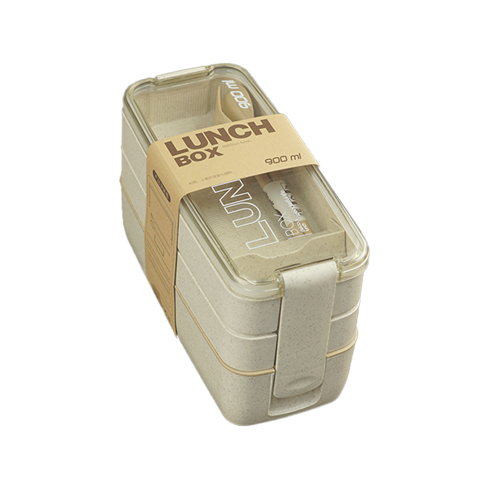 Lunch Box 3 niveles Lonchera Hermética con utensilios