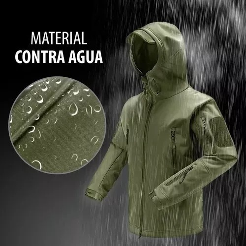 Chamarra Táctica Térmica Impermeable Para Hombre