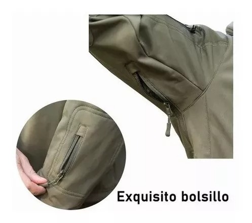 Chamarra Táctica Térmica Impermeable Para Hombre