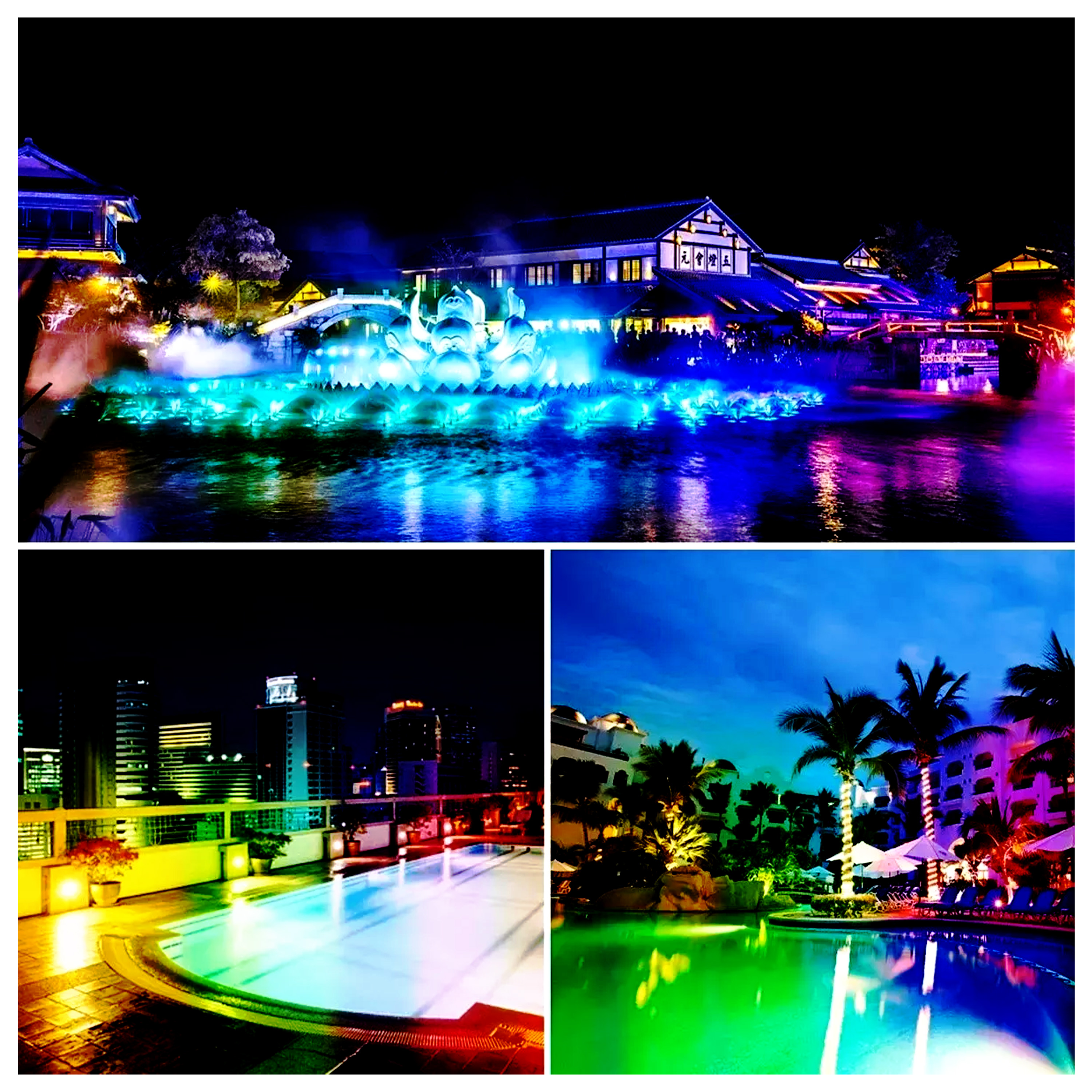 Lámpara Sumergible Iluminación Alberca Rgb Ip68 25w