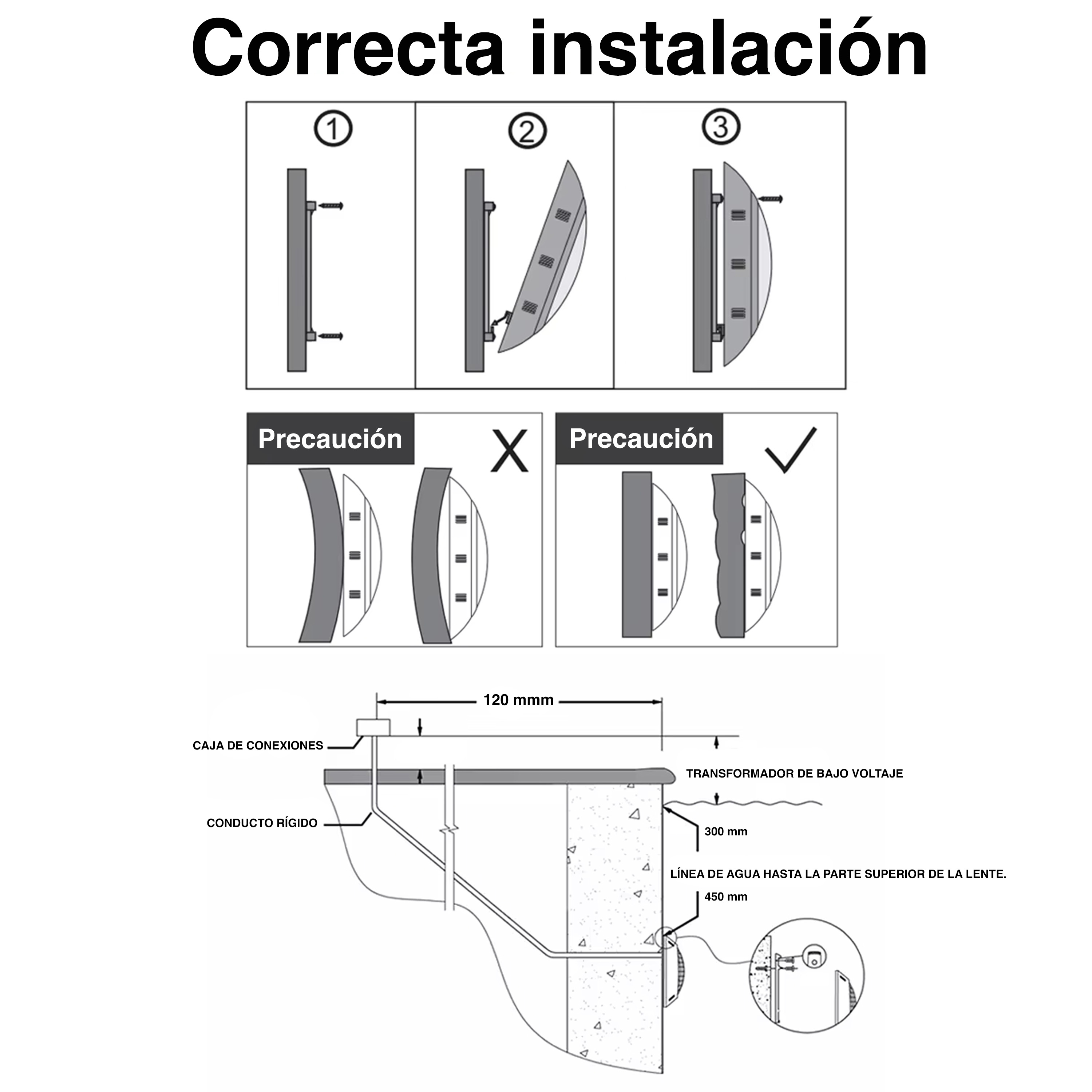 Lámpara Sumergible Iluminación Alberca Rgb Ip68 25w