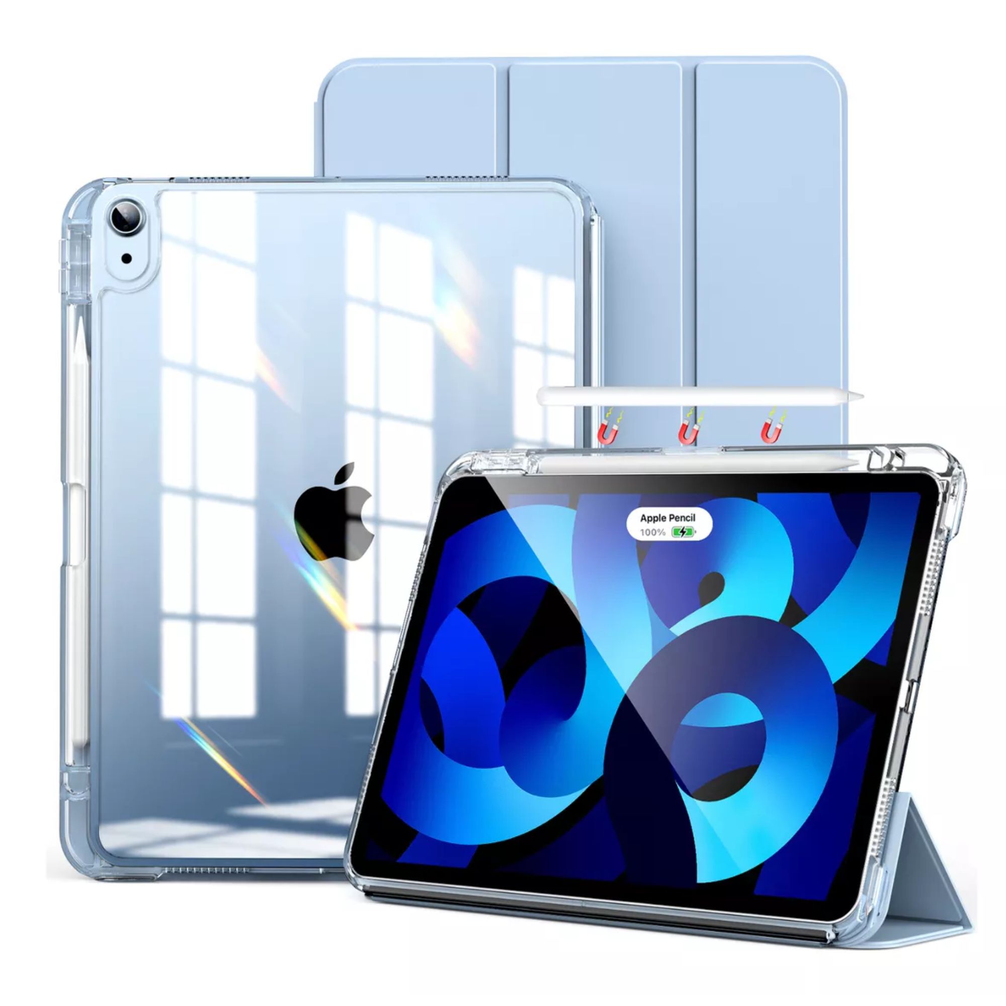 Funda Para iPad Mini 6 2021 8.3 Smart Cover Soporte Plegable Azul Cielo