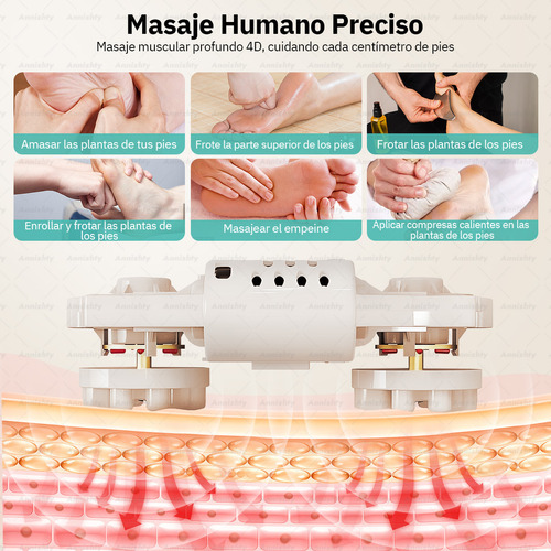 Masaje Para Pies Eléctrico Masajeador Pierna Brazo Shiatsu