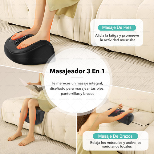 Masaje Para Pies Eléctrico Masajeador Pierna Brazo Shiatsu