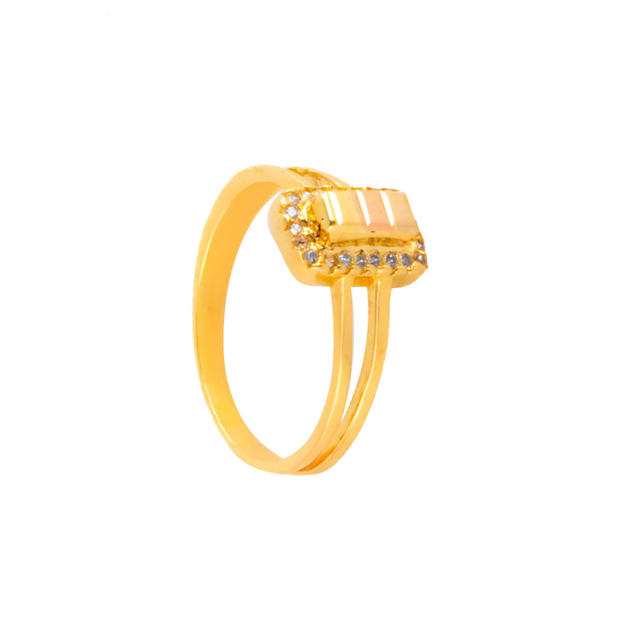 Hermoso Anillo Rectangulo En Oro 14k. Oro Fino Joyería.