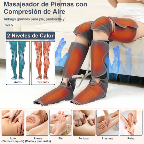 Masajeador De Piernas Aparato Y Botas De Compresion De Aire