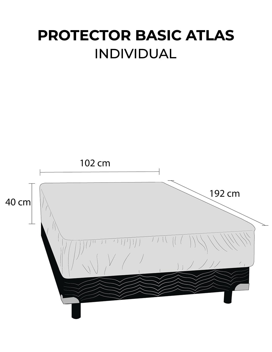 Cubre Colchón Individual Impermeable Ultra Delgado