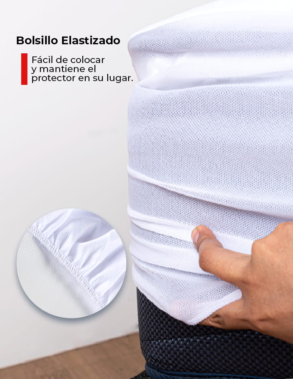 Cubre Colchón Individual Impermeable Ultra Delgado