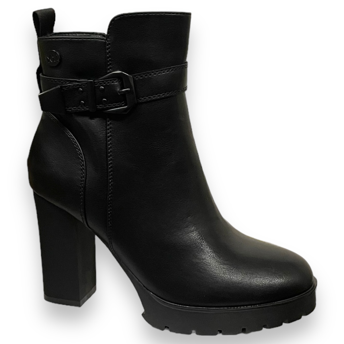 Botines Negros Mujer Con Tacón Plataforma Xti