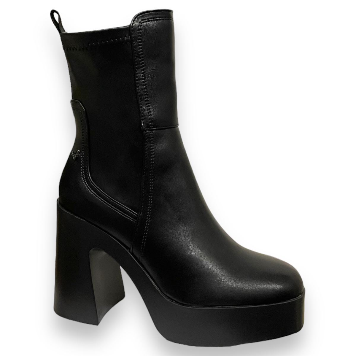Botas Negras Mujer Xti Con Elástico Suela De Plataforma