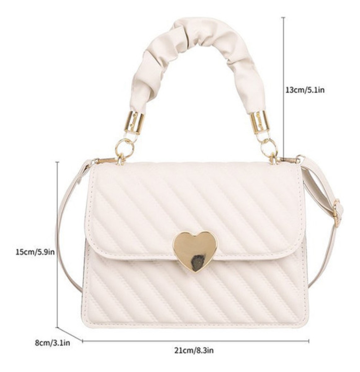 Bolso De Mano Con Un Solo Hombro Moda Y Elegante Para Mujer blanco