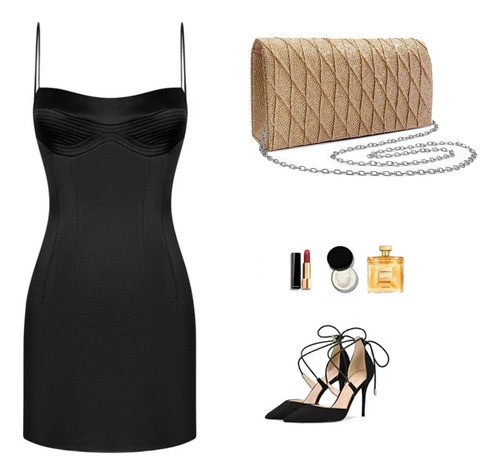 Bolsa De Mano De Noche Para Fiesta Elegante Con Cadena dorado