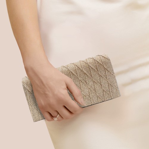 Bolsa De Mano De Noche Para Fiesta Elegante Con Cadena dorado