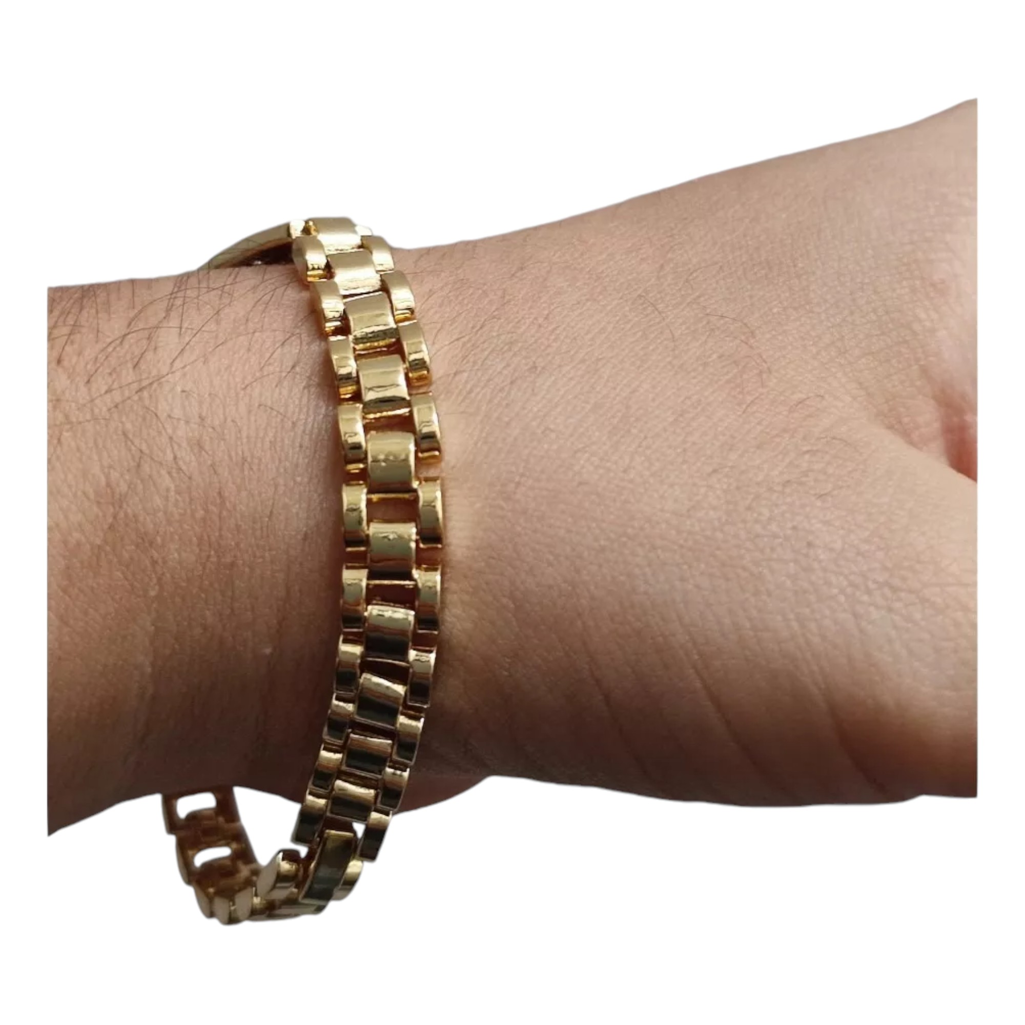 Esclava San Judas Tadeo, pulsera San Judas Tadeo, oro laminado 18k