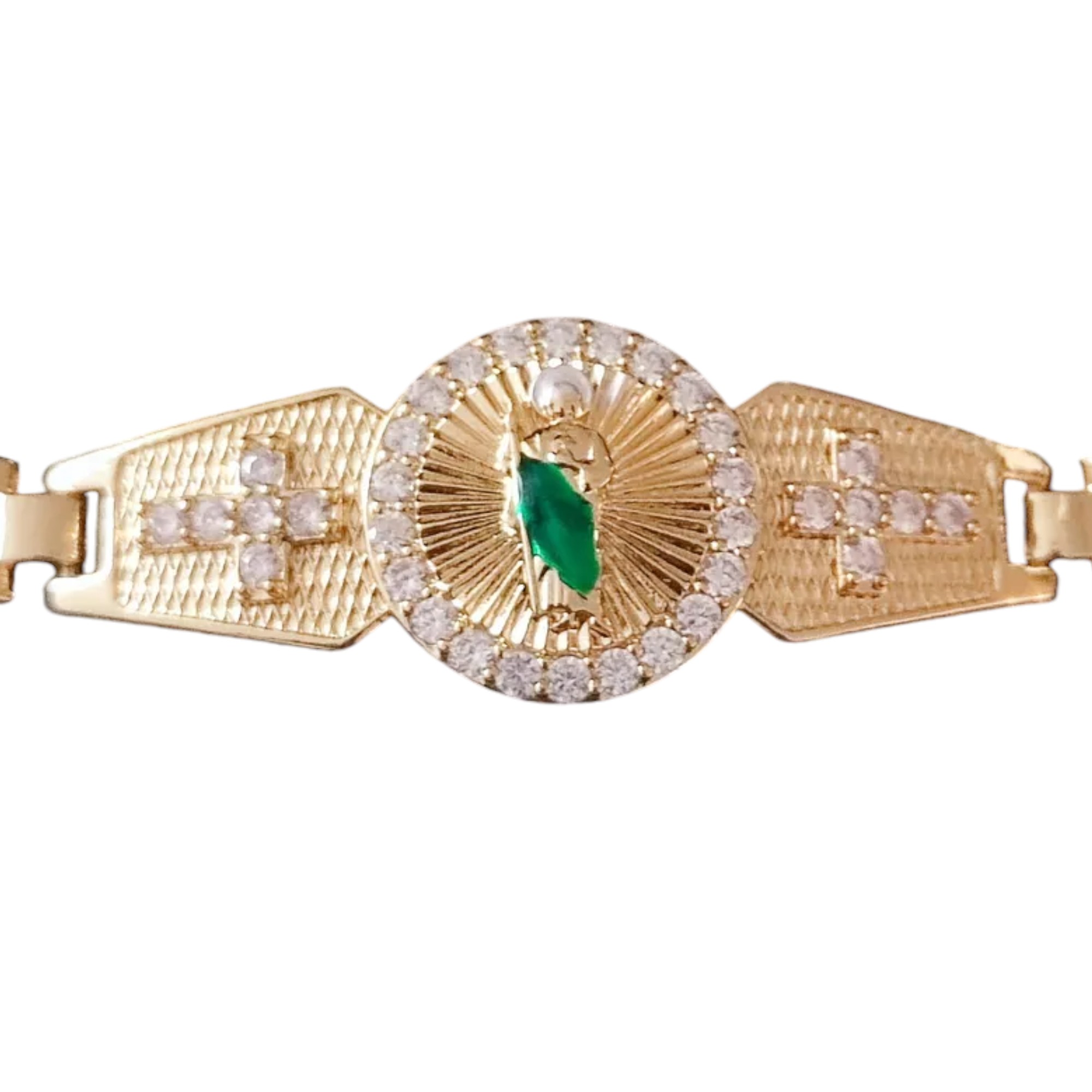 Esclava San Judas Tadeo, pulsera San Judas Tadeo, oro laminado 18k