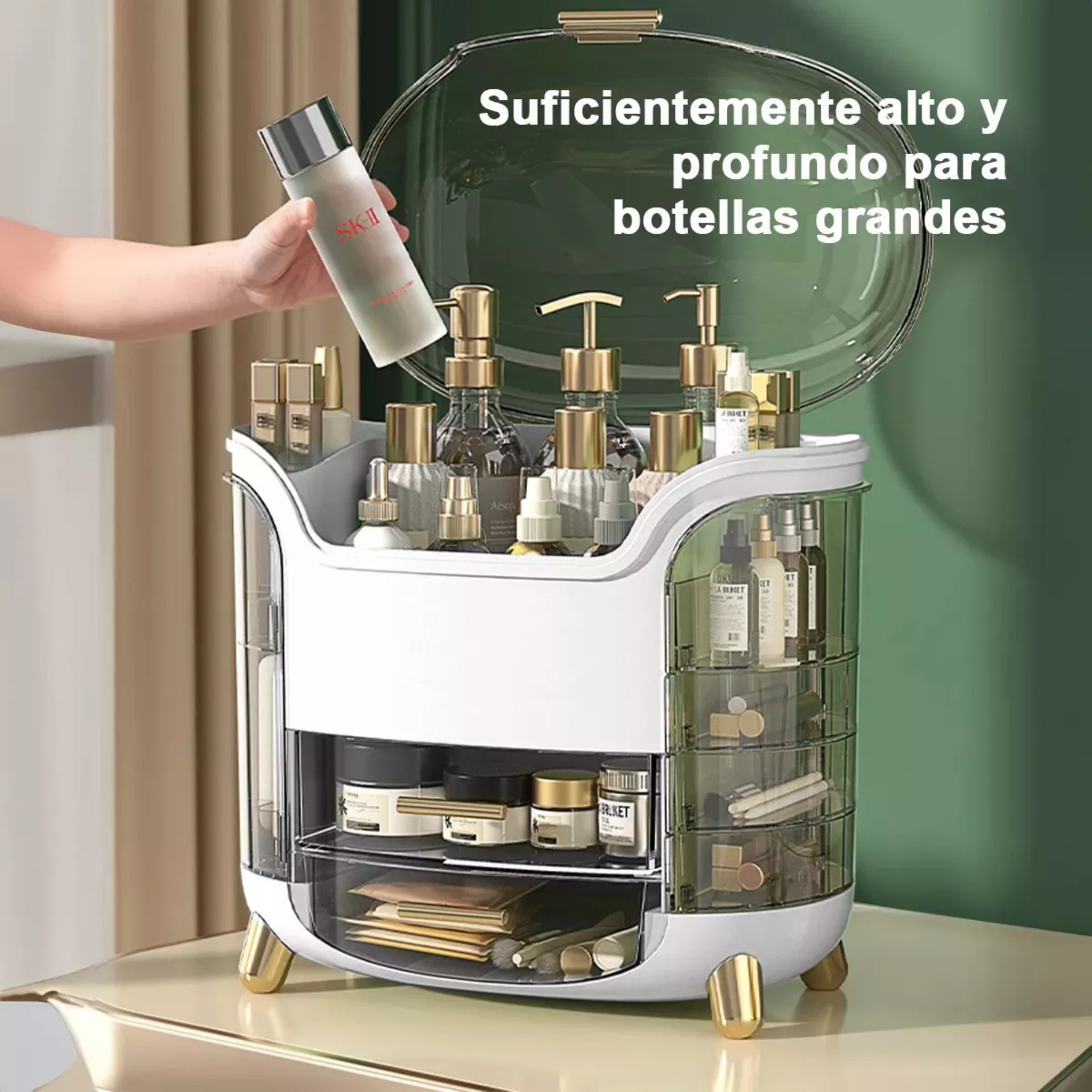 Organizador De Acrilico Maquillaje Almacenamiento Gama Alta