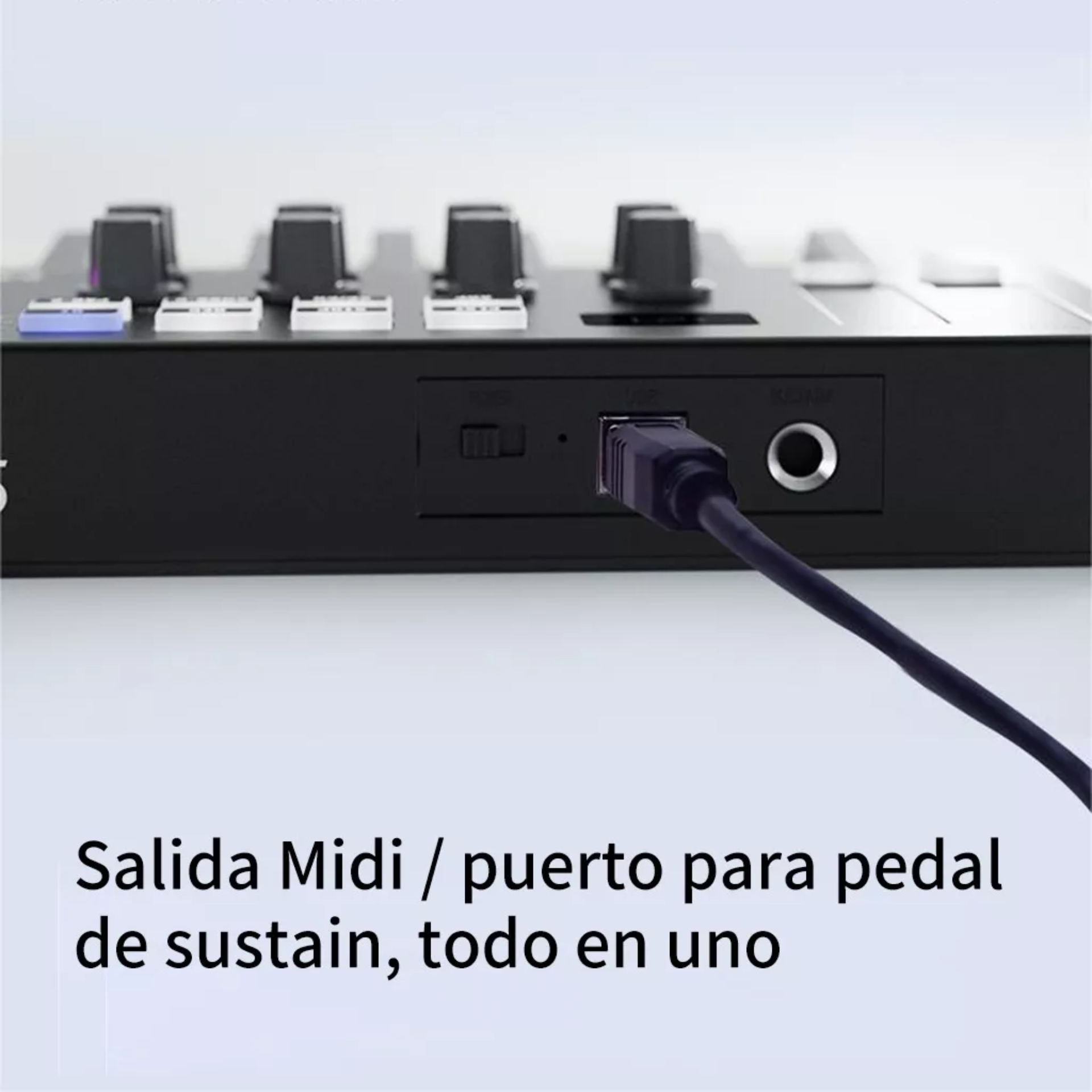 Controlador De Teclado Midi M-vave Smk-25 Portátil Color Negro