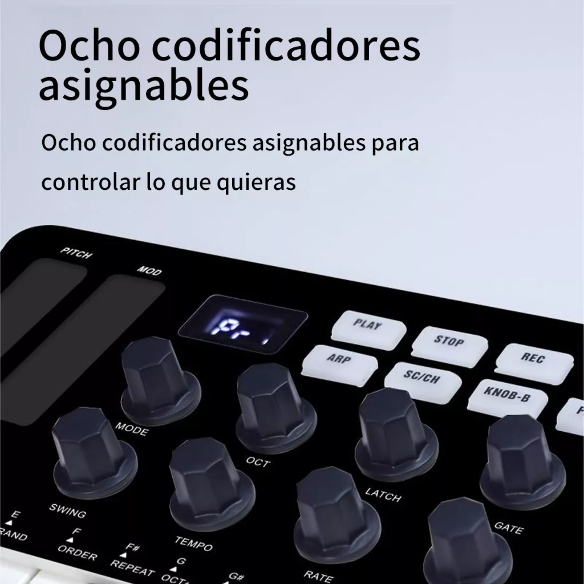 Controlador De Teclado Midi M-vave Smk-25 Portátil Color Negro