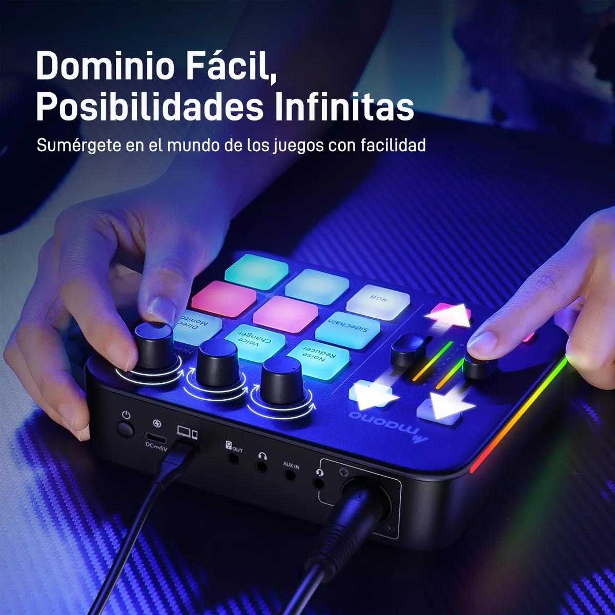 Maono Mezclador Interfaz Audio Para Gamer Stream, G1 Neo