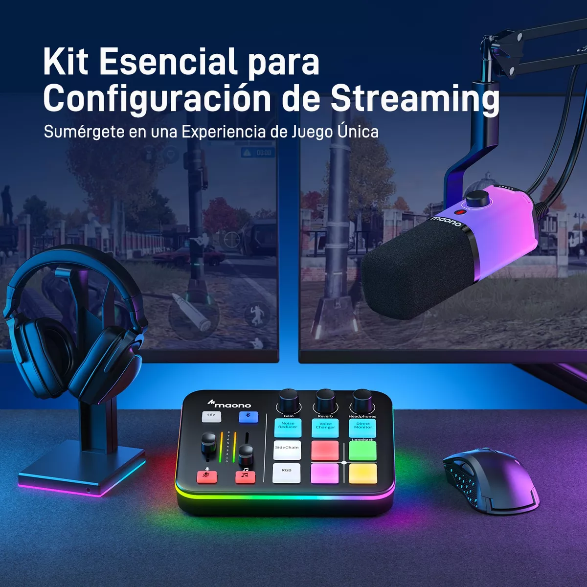 Maono Mezclador Interfaz Audio Para Gamer Stream, G1 Neo