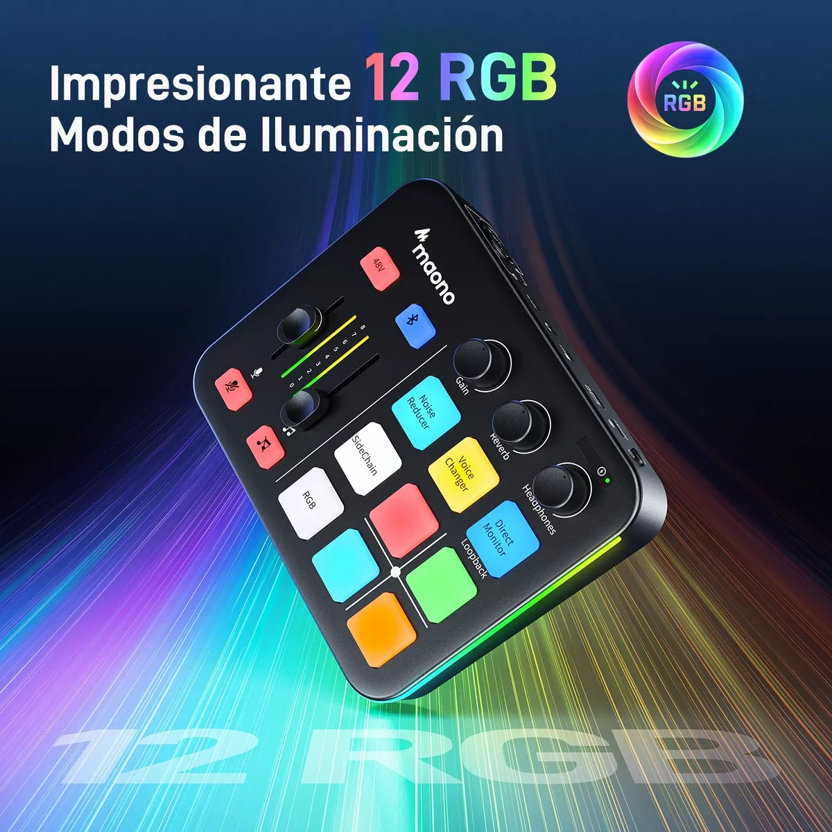 Maono Mezclador Interfaz Audio Para Gamer Stream, G1 Neo