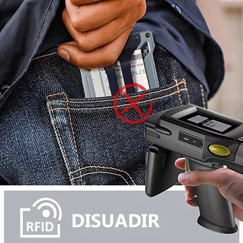 Cartera De Hombre Tarjetero Metálico De Aluminio Rfid