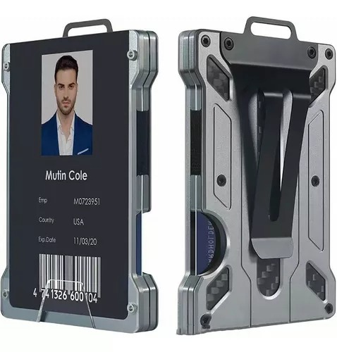 Cartera De Hombre Tarjetero Metálico De Aluminio Rfid