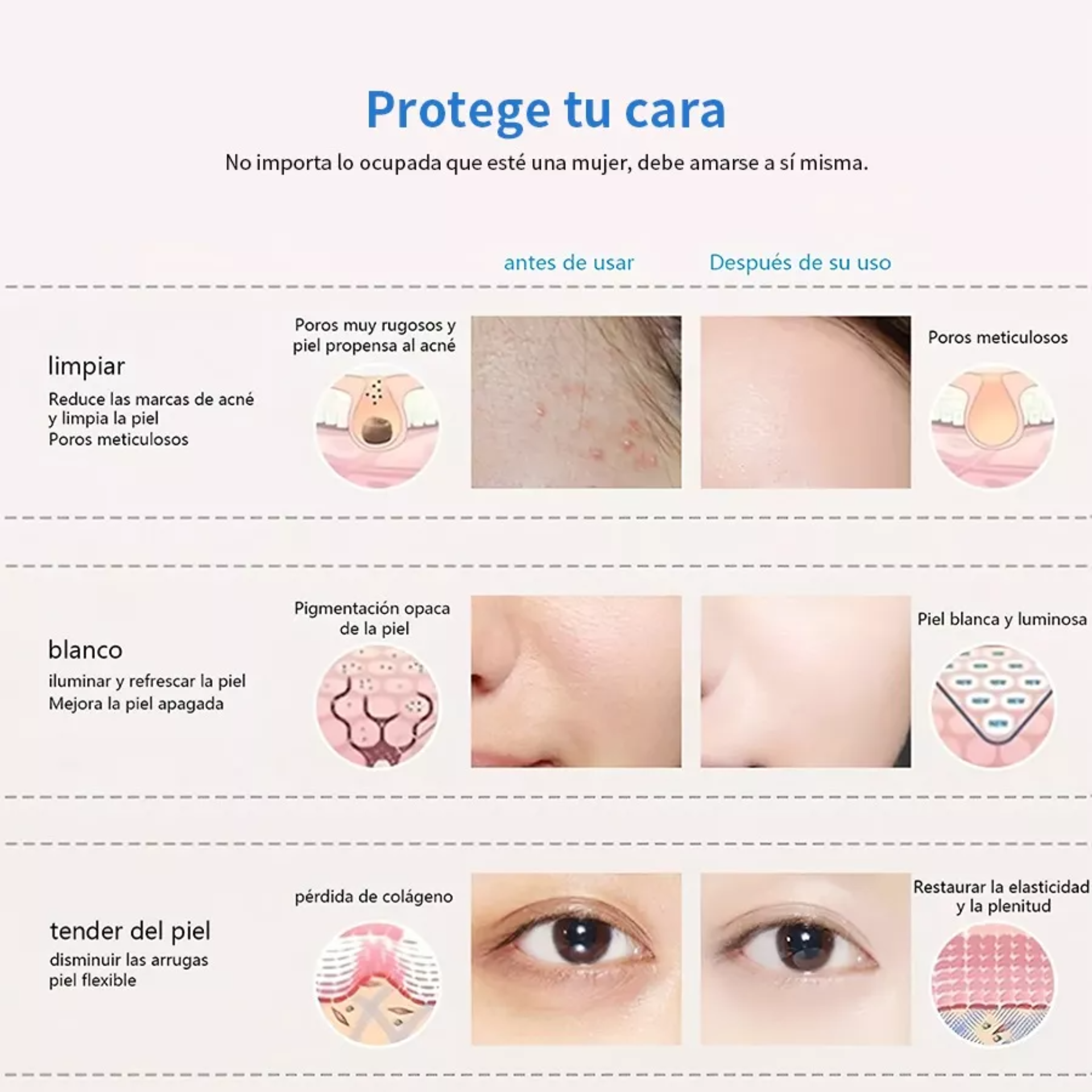 7 Colores Máscara De Terapia Facial Cosmético Con Luz Led