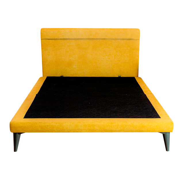 Cama Individual con Cabecera Roomi Danita Color Mostaza