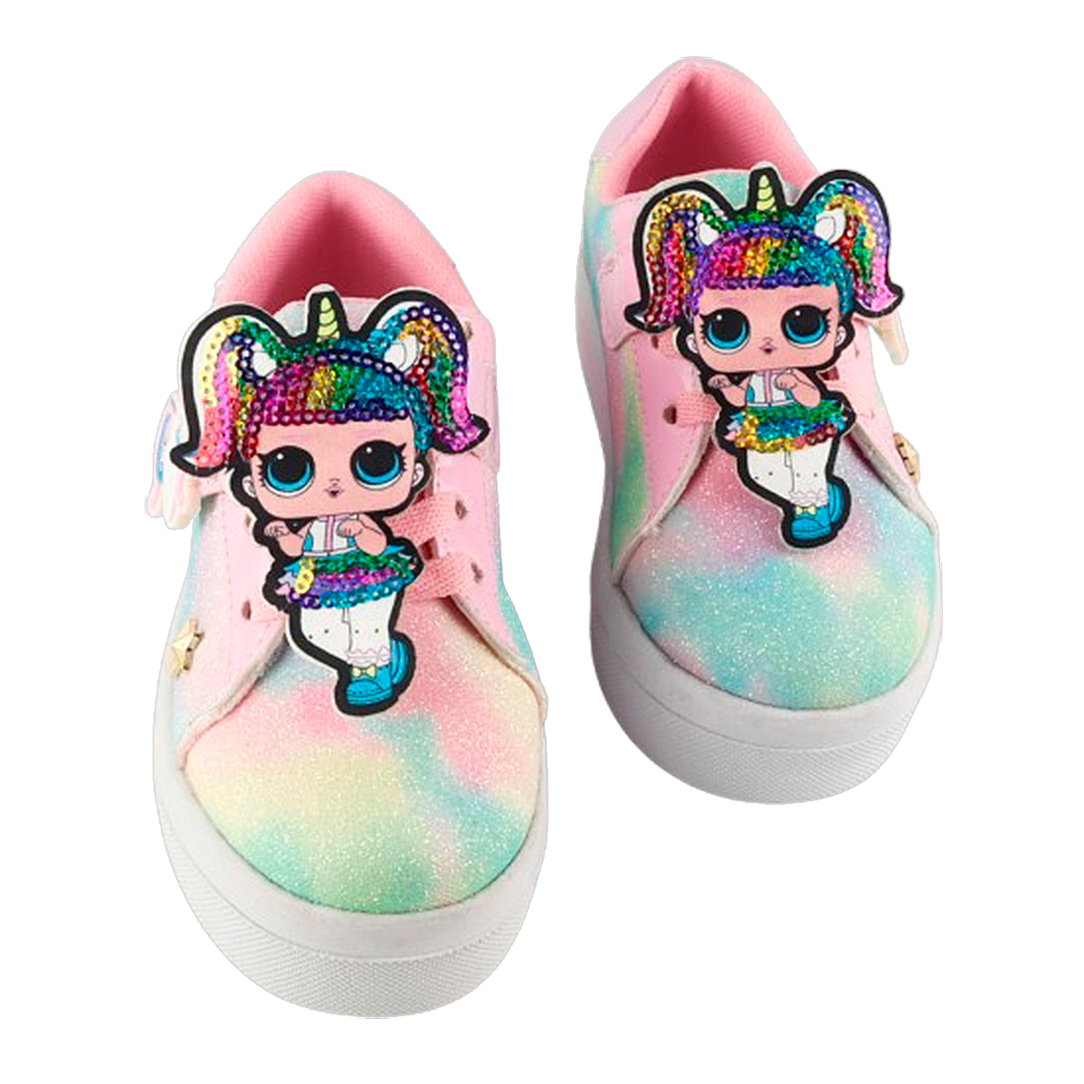 Tenis Niña Muñeca Lol Unicornio Arcoiris Luces Leds 410-RE
