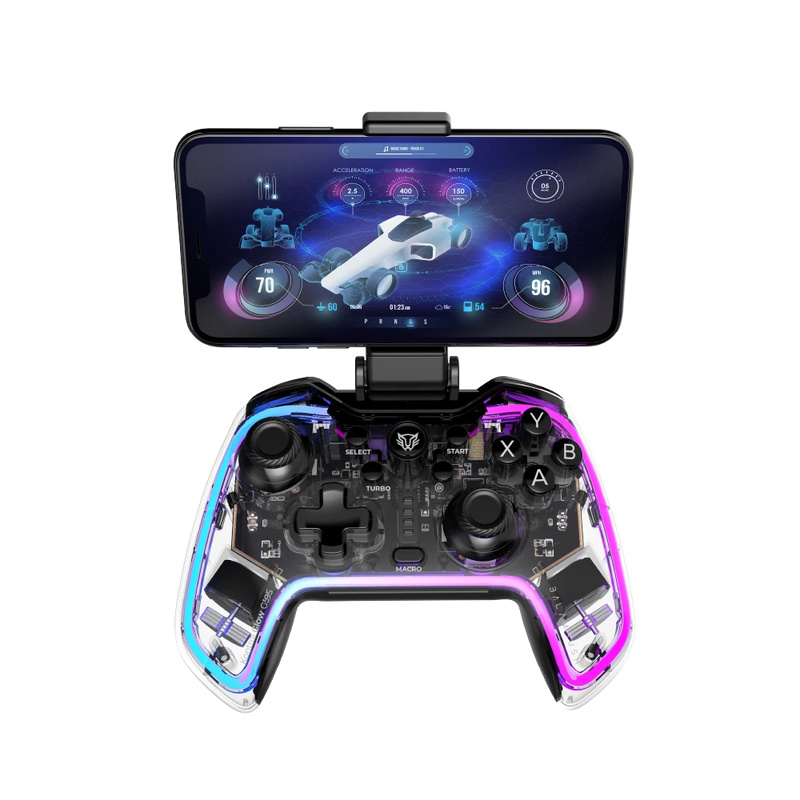 Balam Rush Gamepad Kontrol Glow G595, Inalámbrico, Bluetooth, Negro