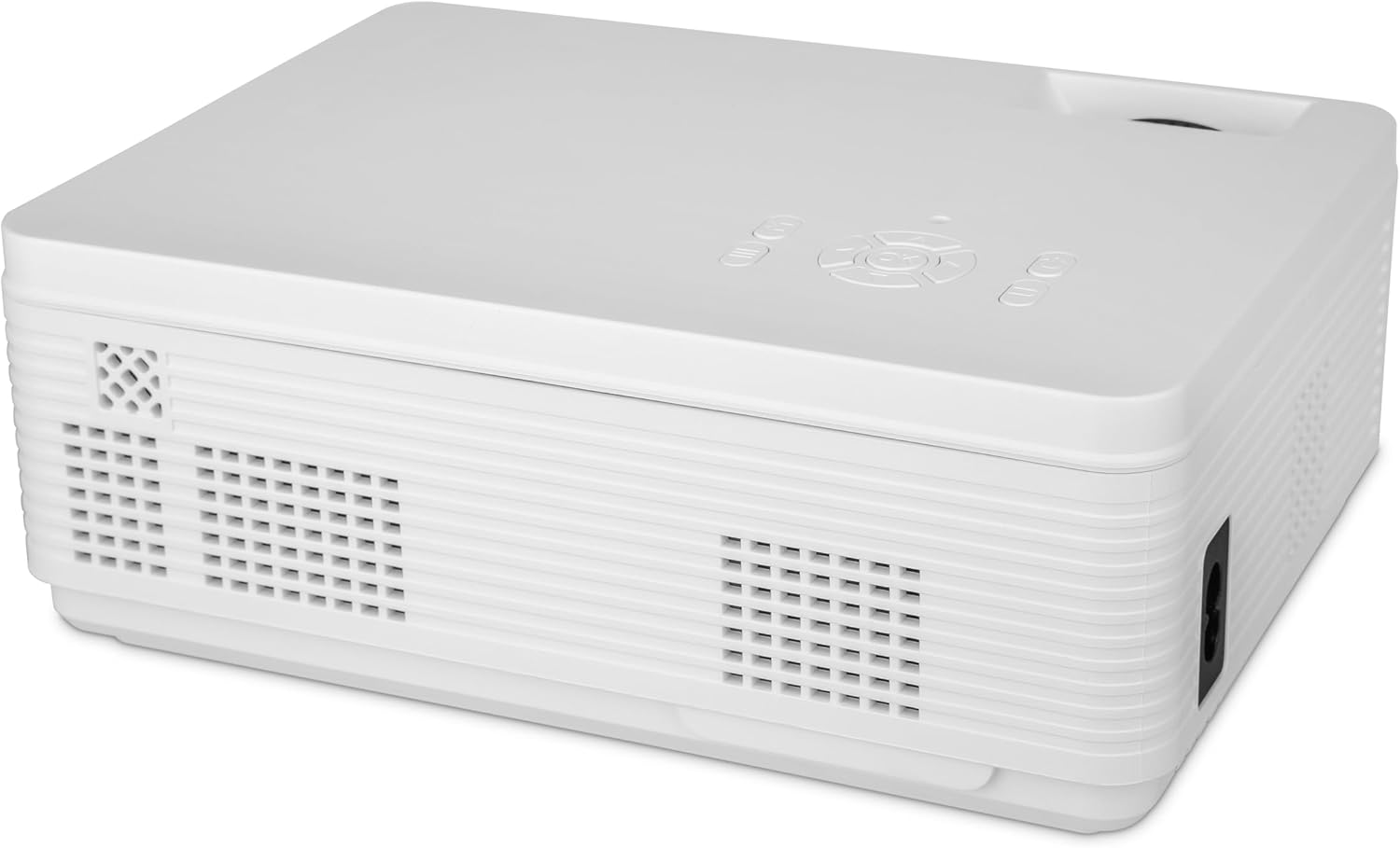 Qian Proyector Nativo 1280 * 720, Brillo de 200 lúmenes ANSI con 50,000 Horas de Vida, 35 a 150 Pulgadas Compatible con TV Stick, Chromecast, Roku, DVD, laptops, X-Box, PS5