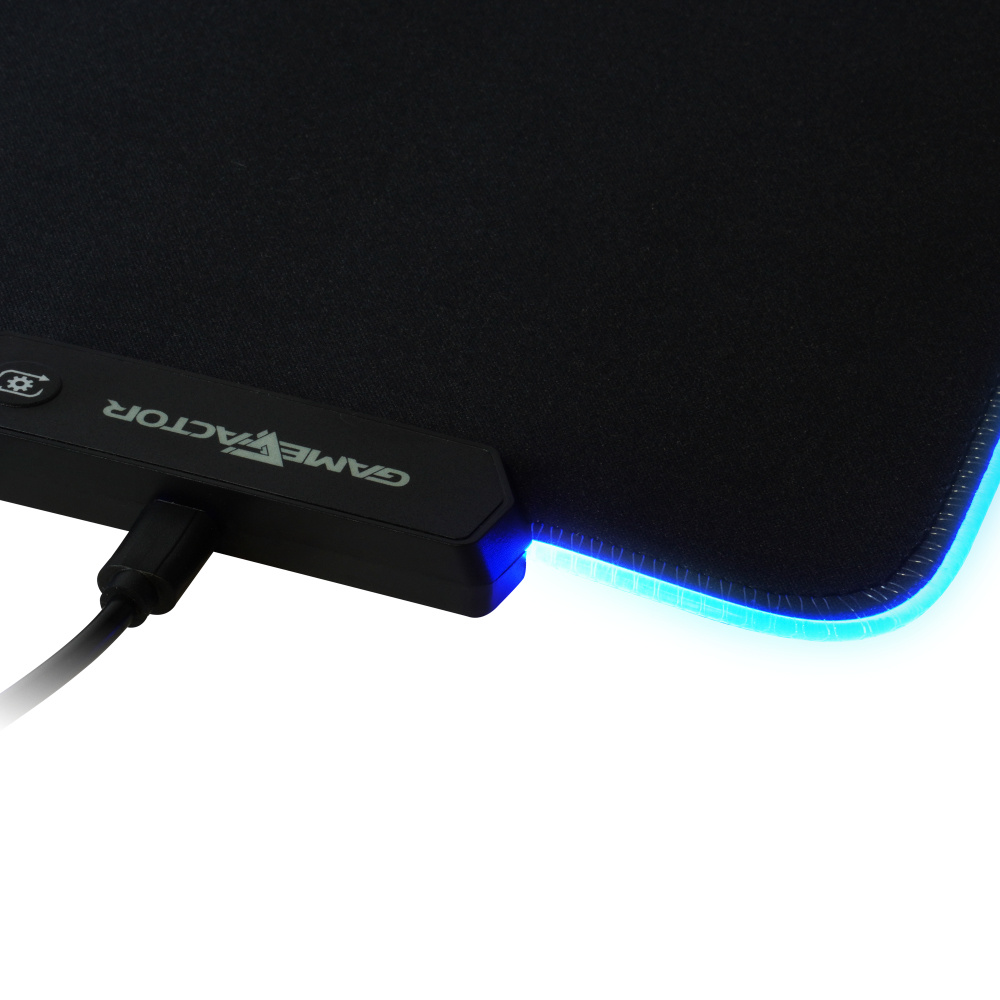 Mousepad Game Factor MPG500 XL RGB, 80 x 30cm, Grosor 4mm, Negro