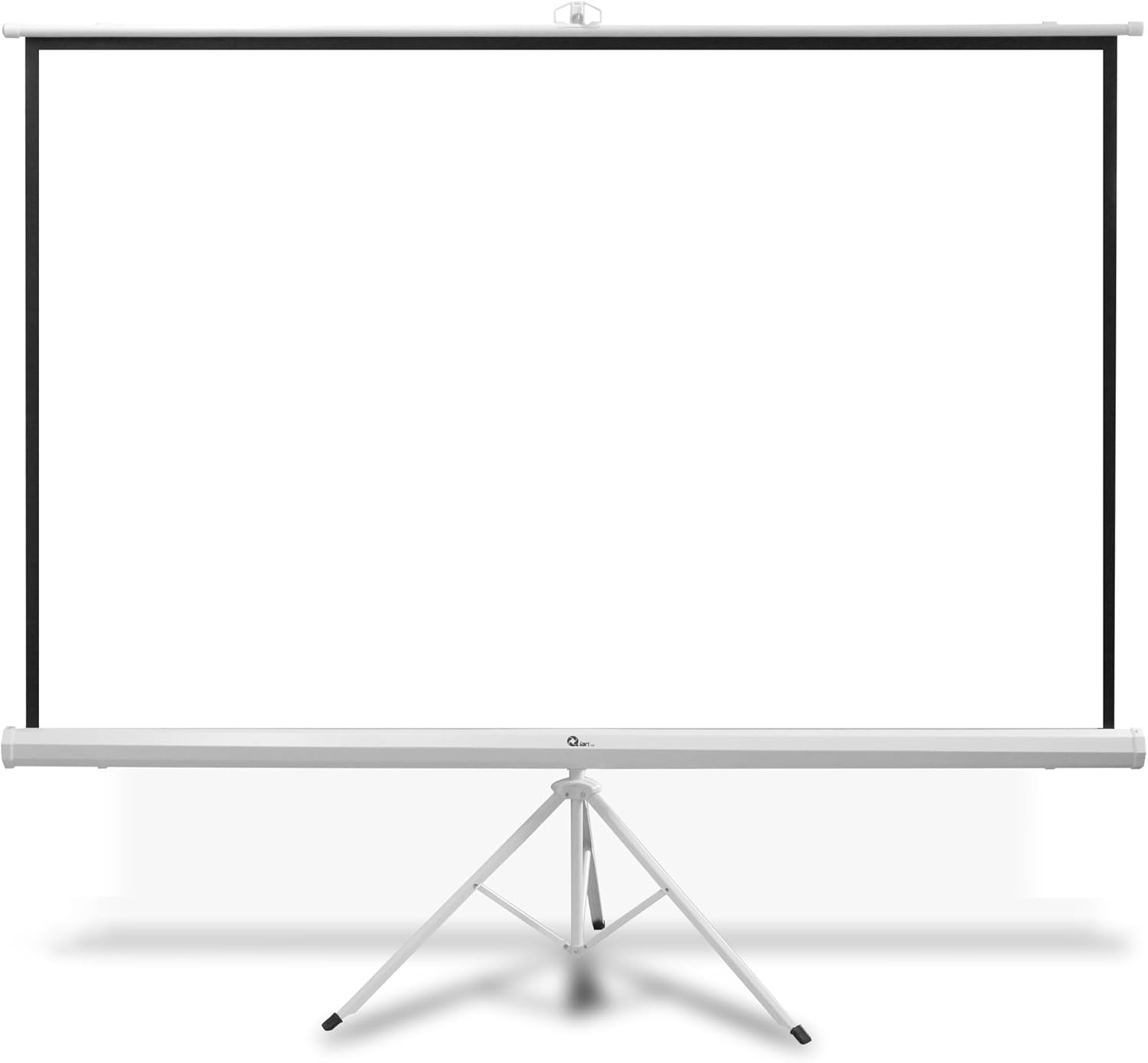 Qian Pantalla de Proyector con Soporte 100 Pulgadas, Pantalla de proyección con trípode Antiarrugas y Plegable, Blanco Mate
