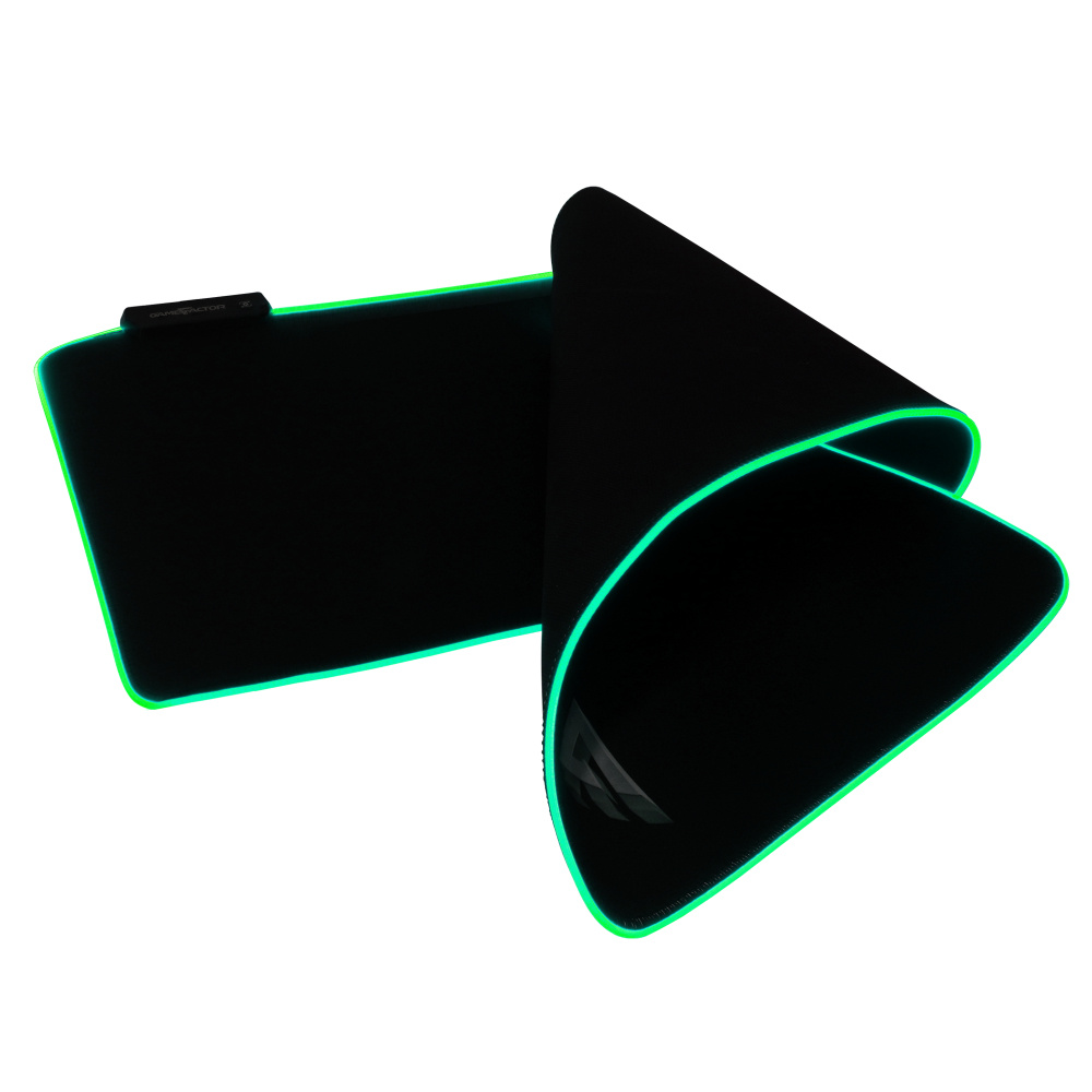 Mousepad Game Factor MPG500 XL RGB, 80 x 30cm, Grosor 4mm, Negro