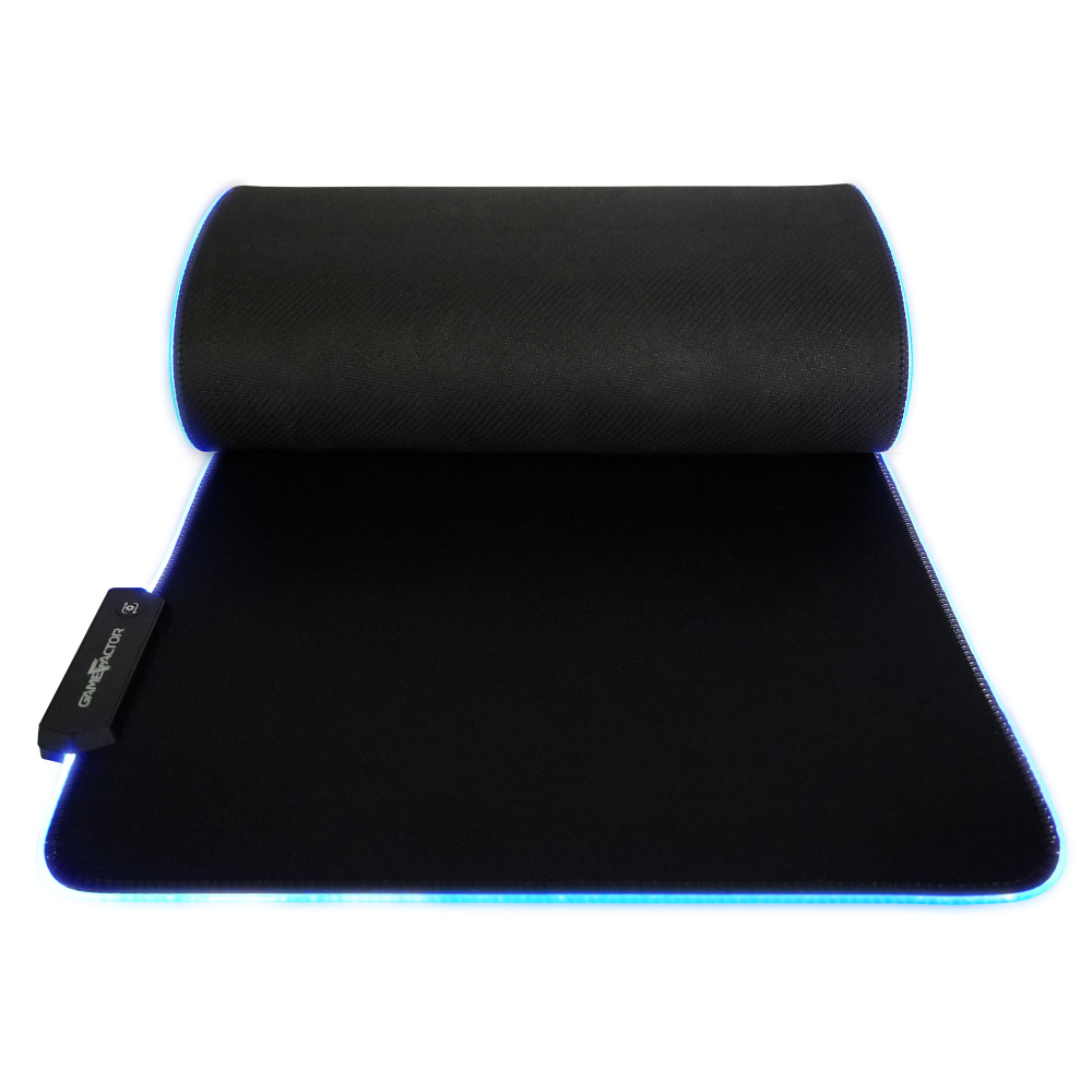 Mousepad Game Factor MPG500 XL RGB, 80 x 30cm, Grosor 4mm, Negro