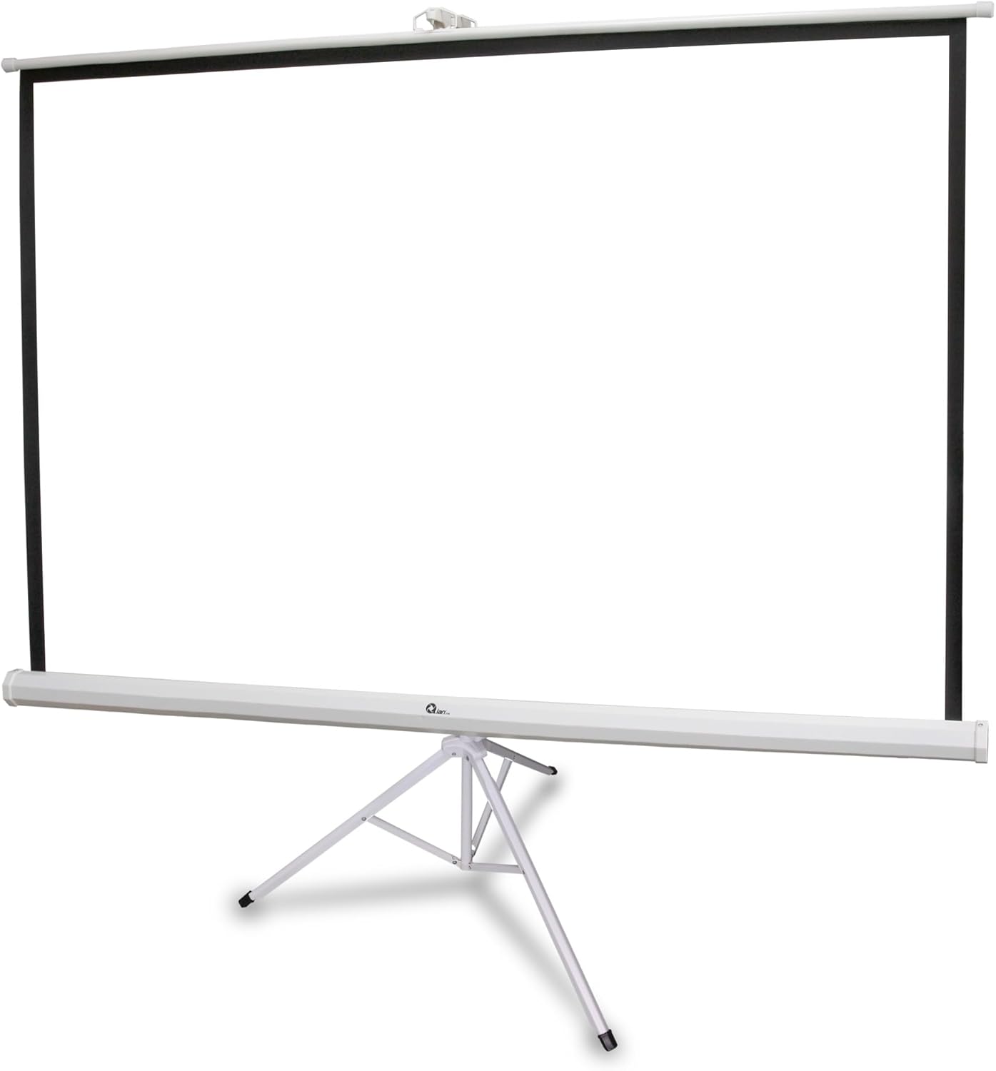 Qian Pantalla de Proyector con Soporte 100 Pulgadas, Pantalla de proyección con trípode Antiarrugas y Plegable, Blanco Mate