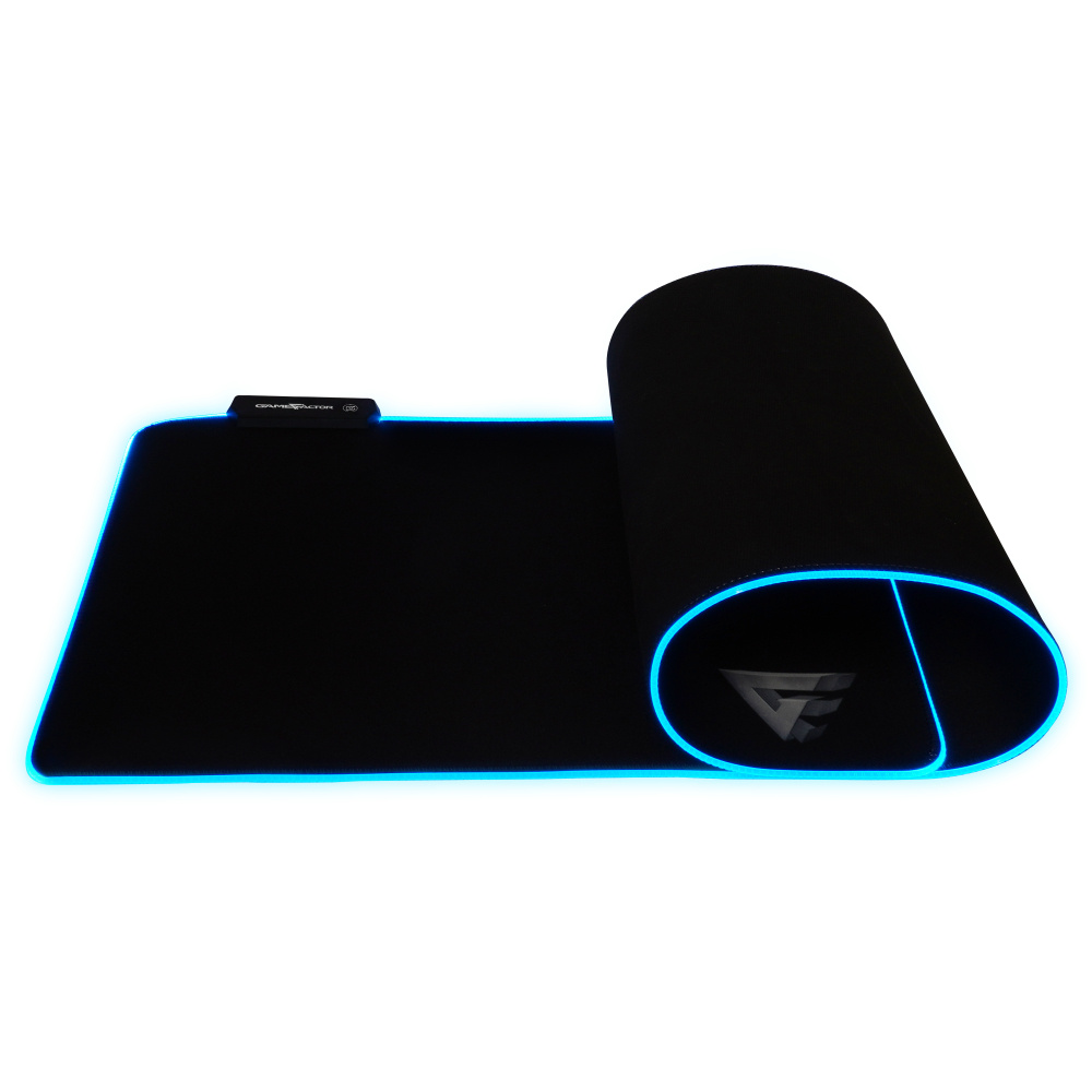 Mousepad Game Factor MPG500 XL RGB, 80 x 30cm, Grosor 4mm, Negro