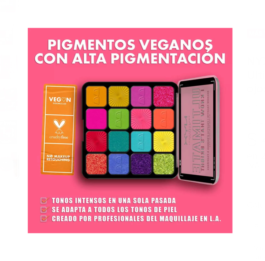NYX Professional Makeup Ultimate paleta de sombras para ojos color brights