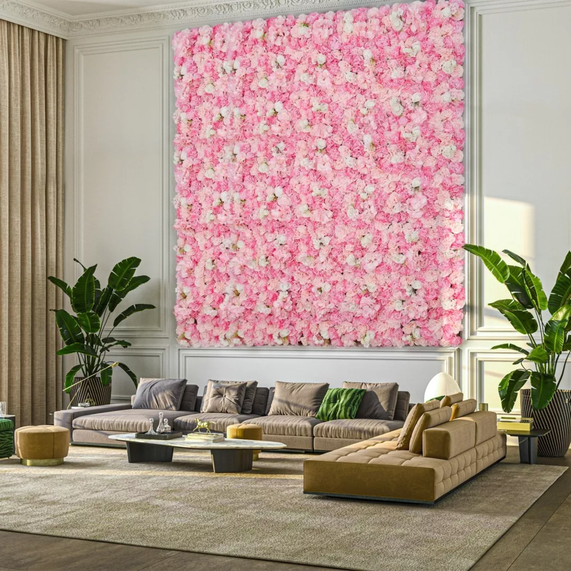 Panel Flores Rosas Artificiales Hogar Decoraciones 12pcs