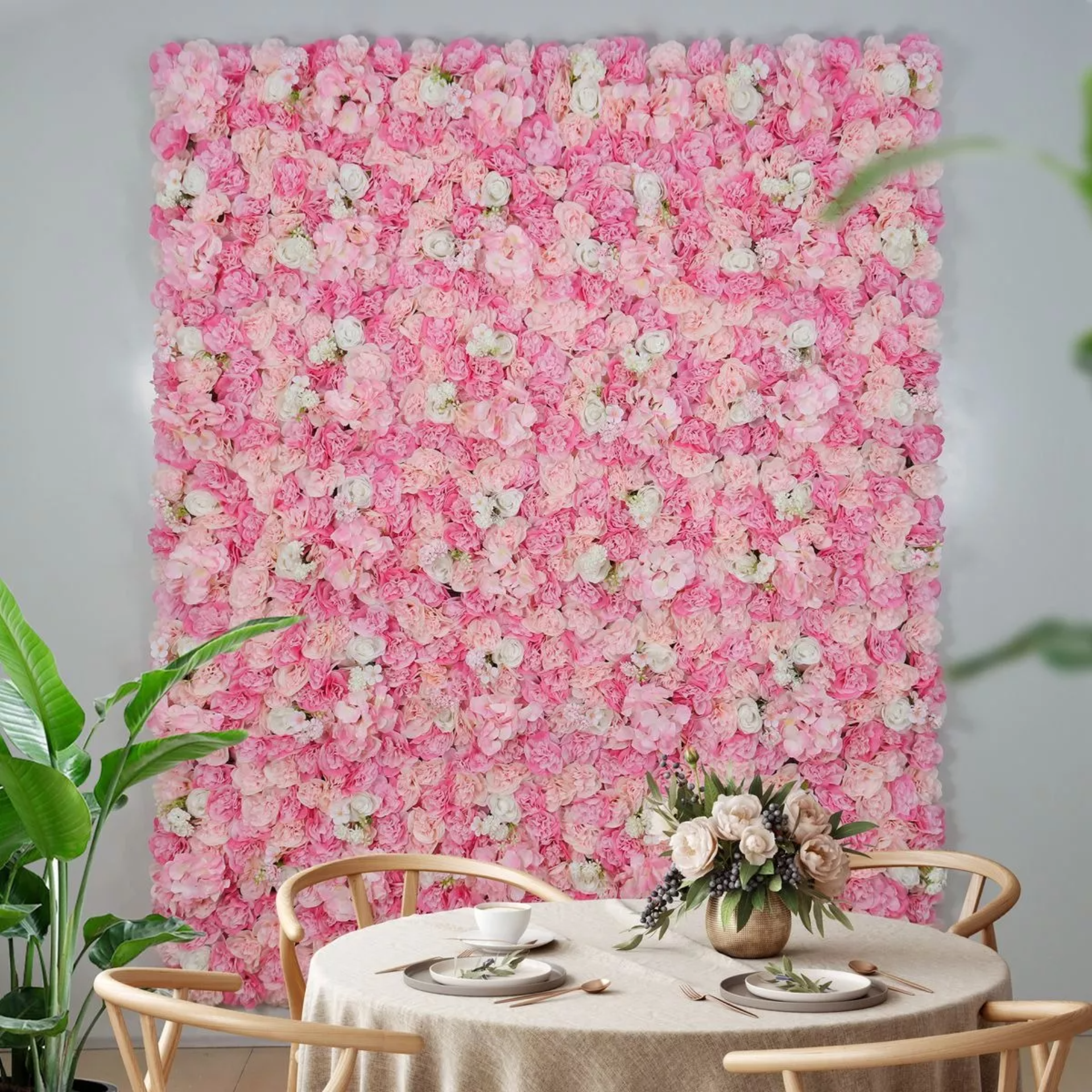 Panel Flores Rosas Artificiales Hogar Decoraciones 12pcs
