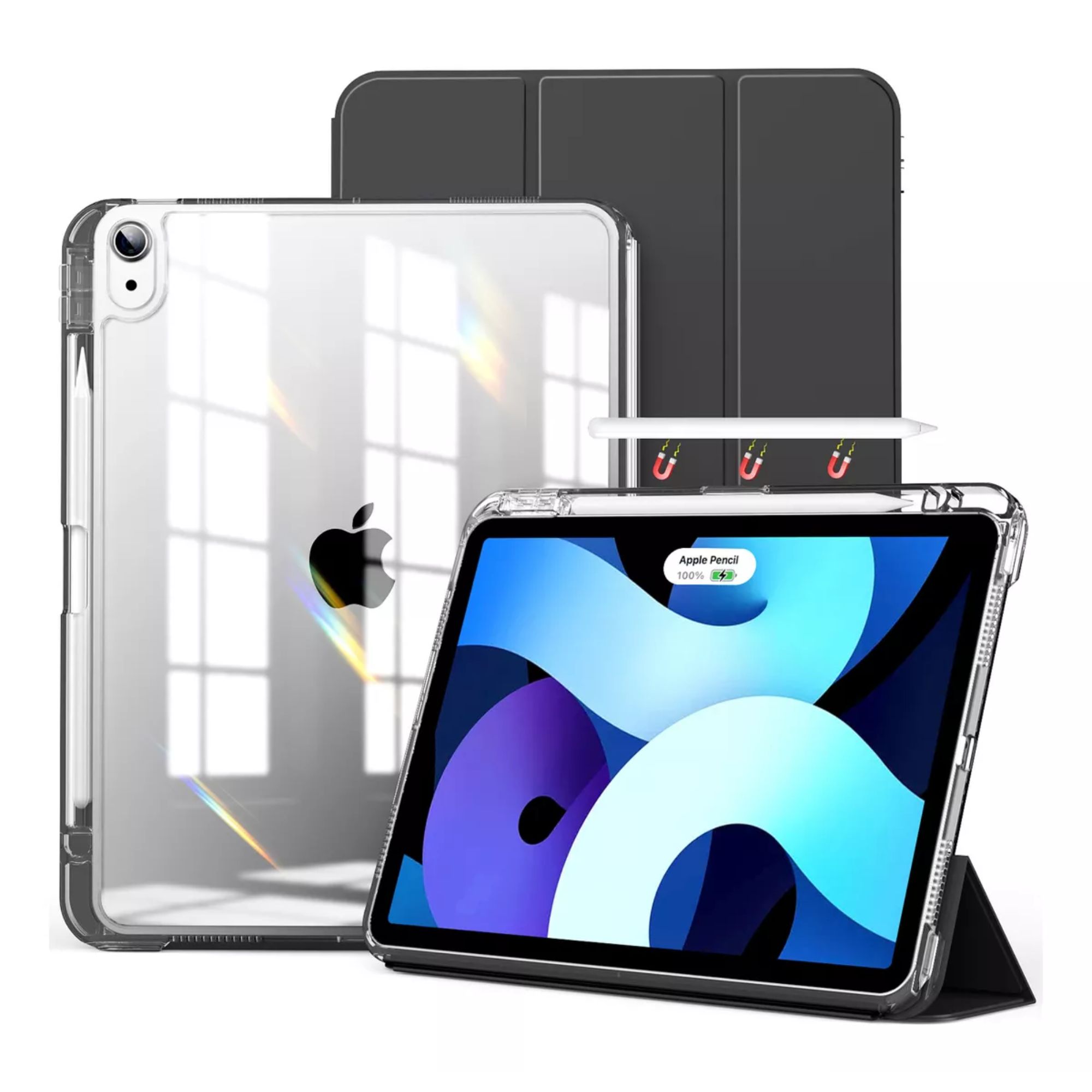 Funda Para iPad 7th/8th/9th 10.2 Smart Cover Con Soporte Color Negro