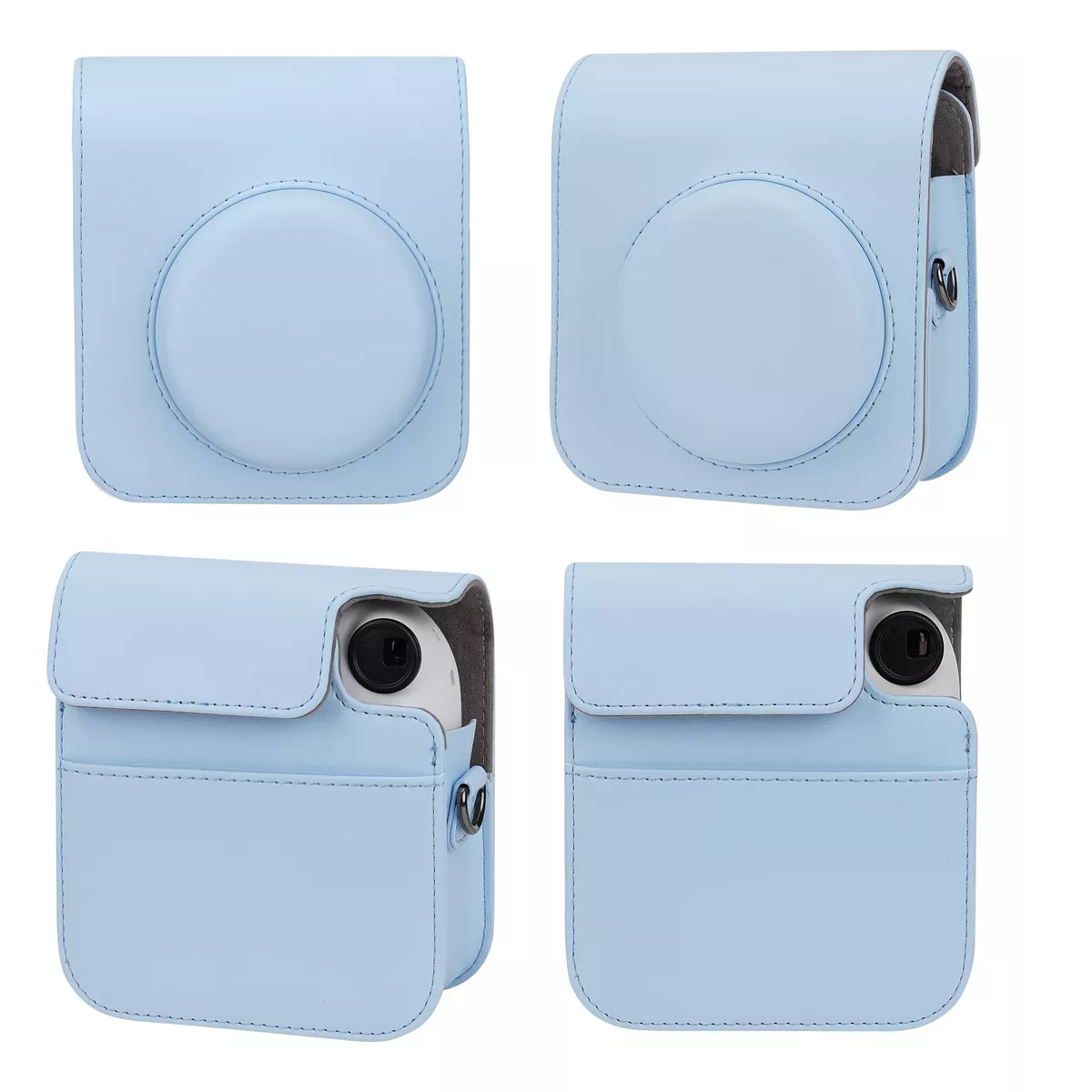 Funda Para Instax Mini 11/12 Vinil Estuche Cámara Azul