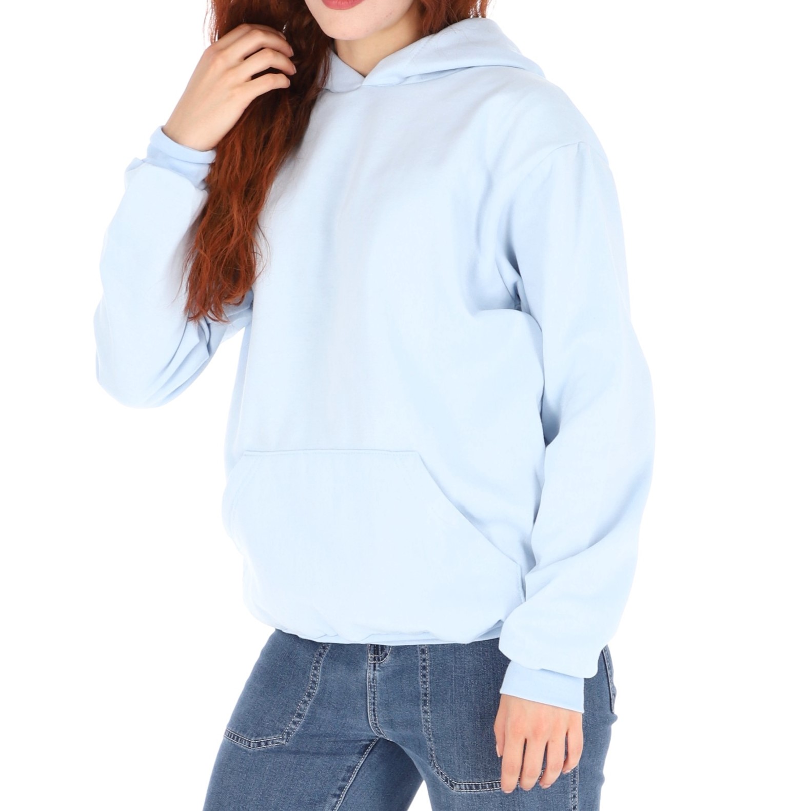 Sudadera Con Capucha Color Azul Cielo Para Mujer CHB Chili Beans Clothing Co.