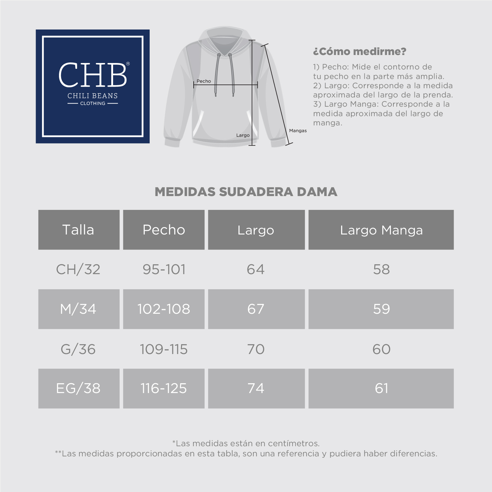 Sudadera Con Capucha Color Azul Cielo Para Mujer CHB Chili Beans Clothing Co.