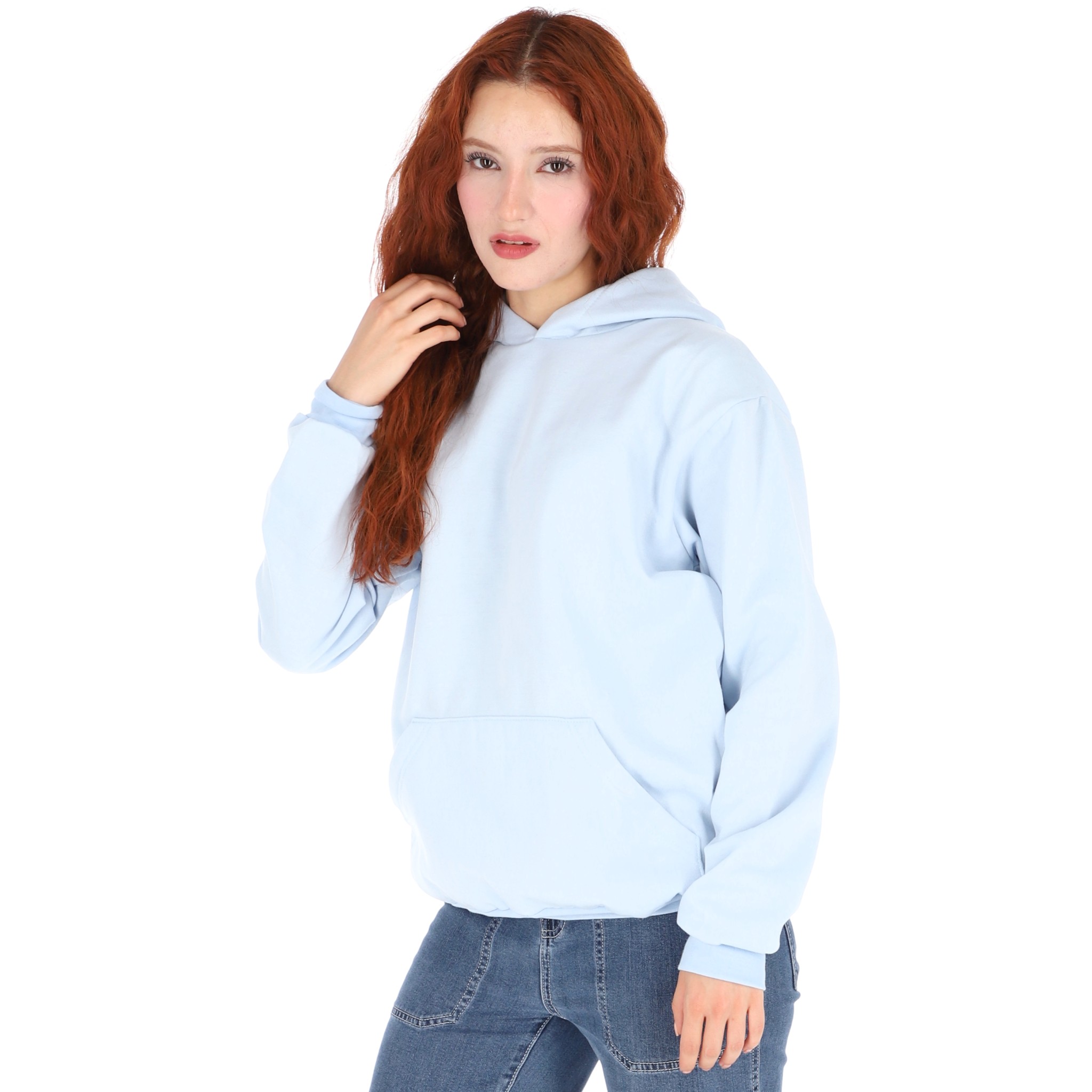Sudadera Con Capucha Color Azul Cielo Para Mujer CHB Chili Beans Clothing Co.